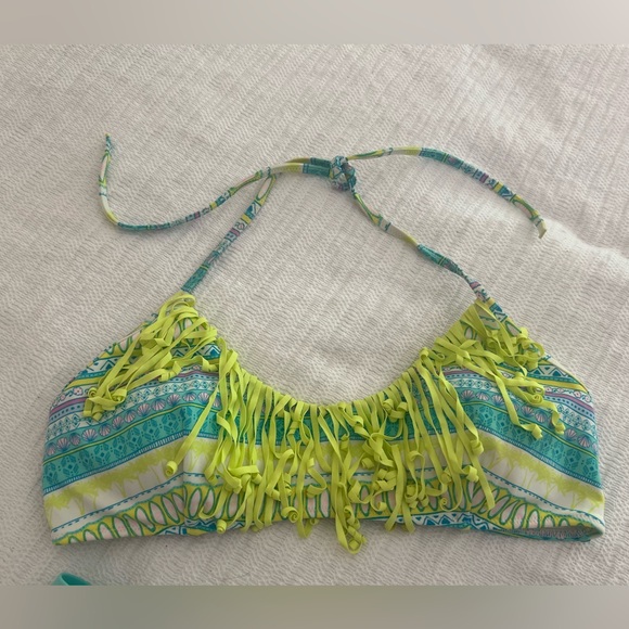 VICTORIA SECRET FRINGE TURQUOISE BIKINI SWIMSUIT - Picture 6 of 9